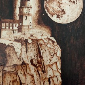 Faro sobre luna