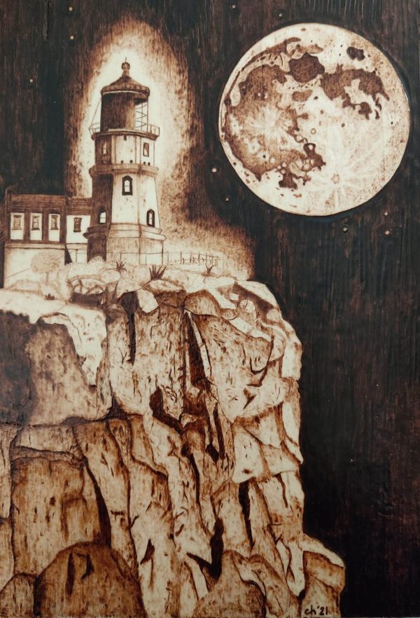 Faro sobre luna